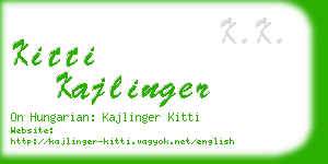 kitti kajlinger business card